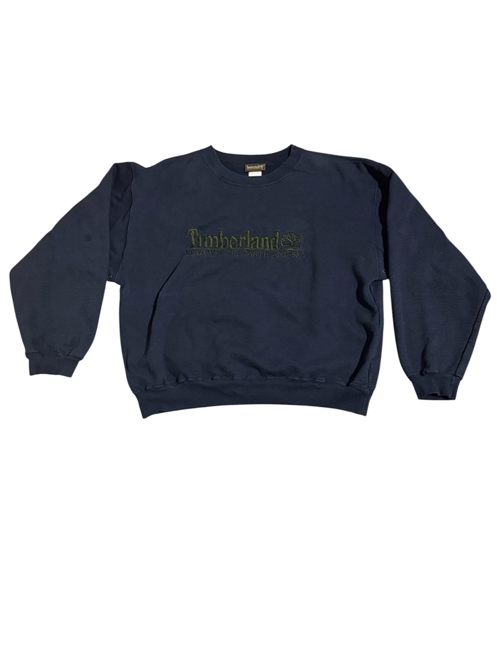 Vintage Timberland Weathergear Sweatshirt Mens XL Embroidered Logo Navy